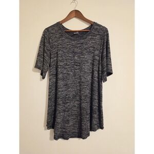 Member's Mark Womens Luxe Tee Tunic Heather Charcoal Gray XXL Loungewear